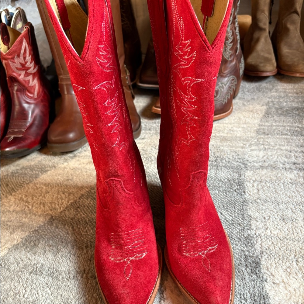 Idyllwind Scarlet Suede Heeled Boots - Picture 3 of 7